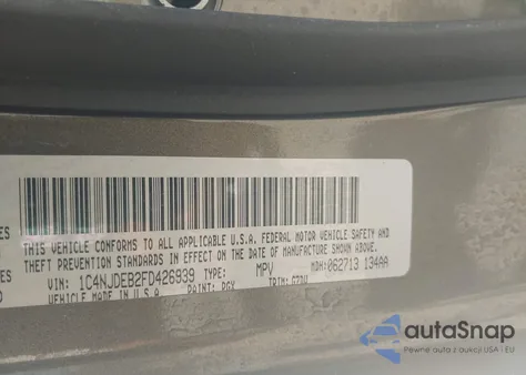 2015 Jeep Compass Latitude from USA, damaged, VIN 1C4NJDEB2FD426939